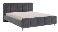 Кровать Грета 1600*2000 с основанием Грей алькантара 