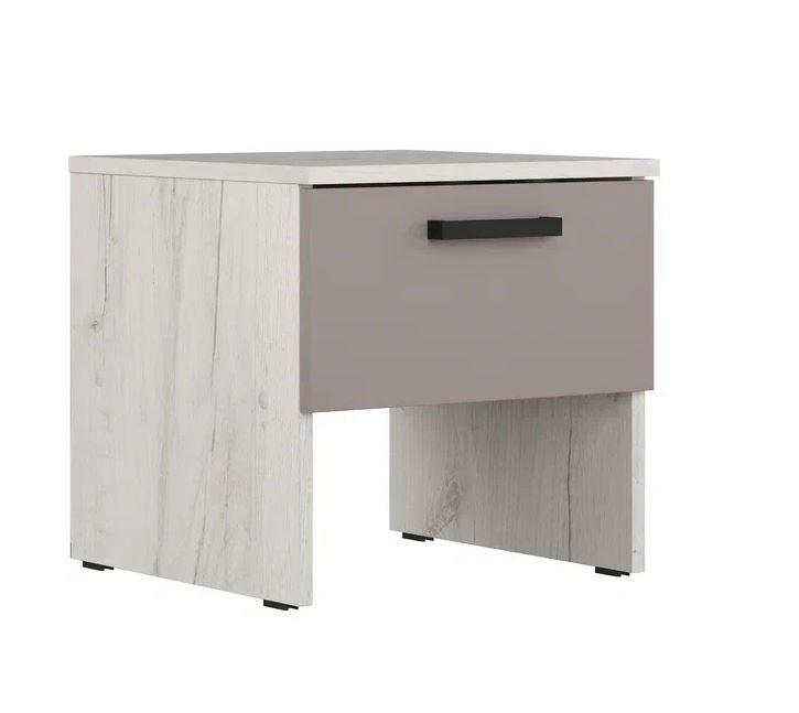 Ультра Тумба прикроватная ТП-38 крафт белый/глиняный серый