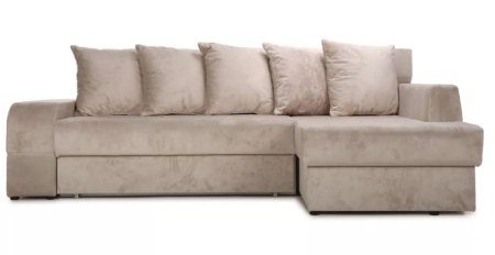 Диван угловой Марго 1 (26) правый (УП) бежевый велюр