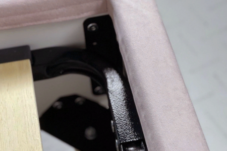 Кровать с основанием Лео 120х200см розовый/графит/велюр