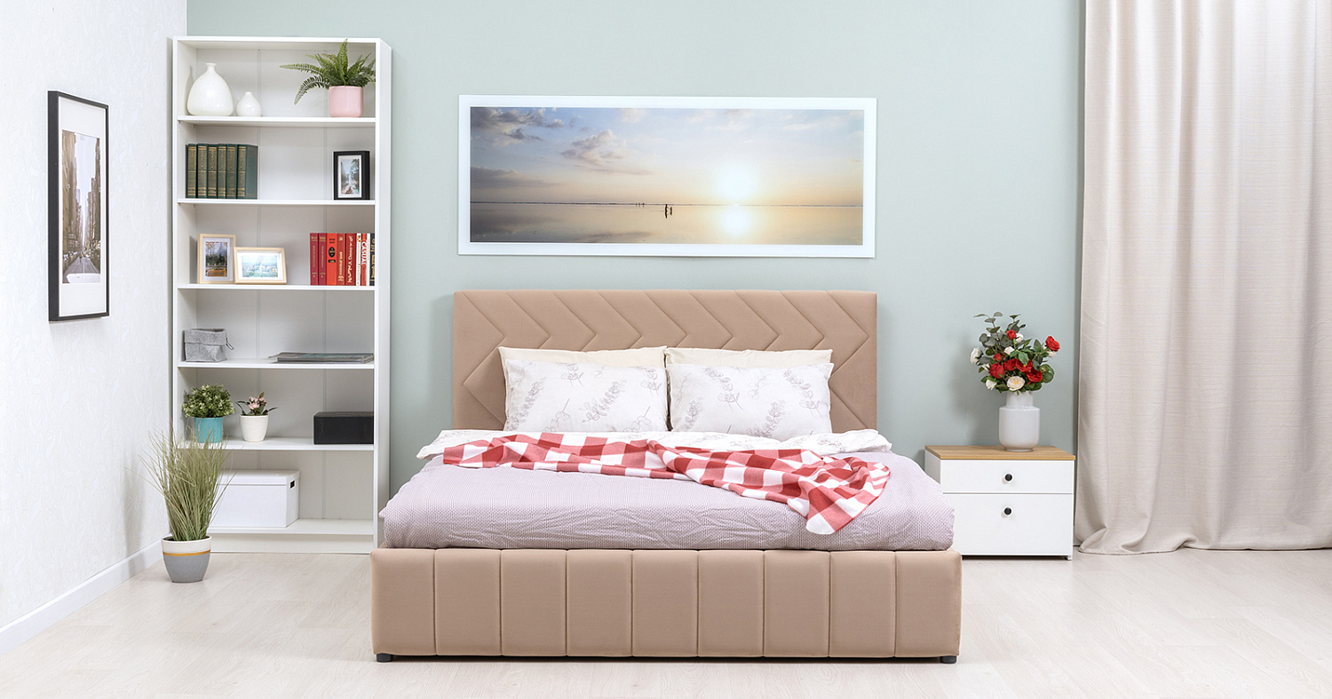 Кровать Милана 1600*2000 Tenerife latte