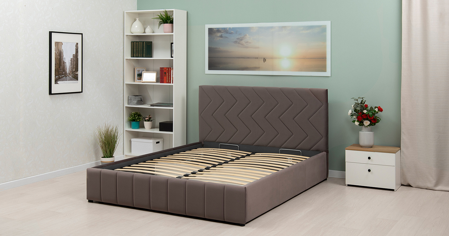 Милана кровать 1600*2000 с подъем. мех. Лекко Фог 