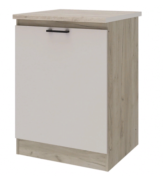 Сан-Ремо 454.32 Шкаф напольный ш60 Дуб крафт /Кашемир