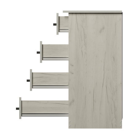 Комод Стандарт № 6  Дуб крафт белый/