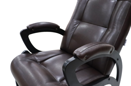 Кресло для отдыха Dondolo, Модель 51, венге, экокожа Vegas lite amber