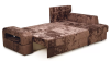 Диван угловой Марго правый коричневый велюр