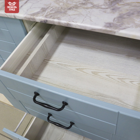 Кухонный гарнитур Сонет сосна лофт/бирюза (столещник, без мойки) 1,8м