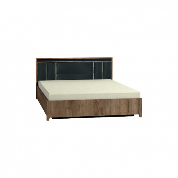 Nature 307 Кровать Люкс (без основания)  1600*2000 Дуб табачный Craft-Черный Nature 307 Кровать Люкс (без основания)  1600*2000 Дуб табачный Craft-Черный