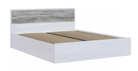 Сицилия Кровать 160*200 с жестким основанием Выбеленное дерево/Артвуд Темный