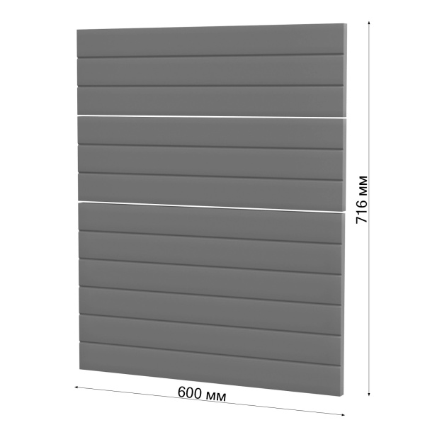 Фасад Софт Тач ГРАФИТ 3 ящика 600   /  Бомон