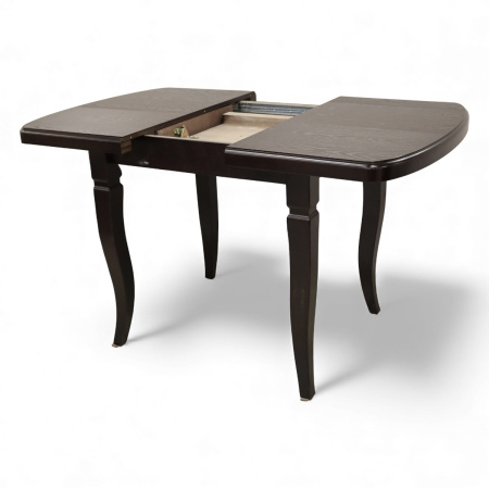 Стол СКР 100+30*80*75 полуовал/темный орех/опора №5