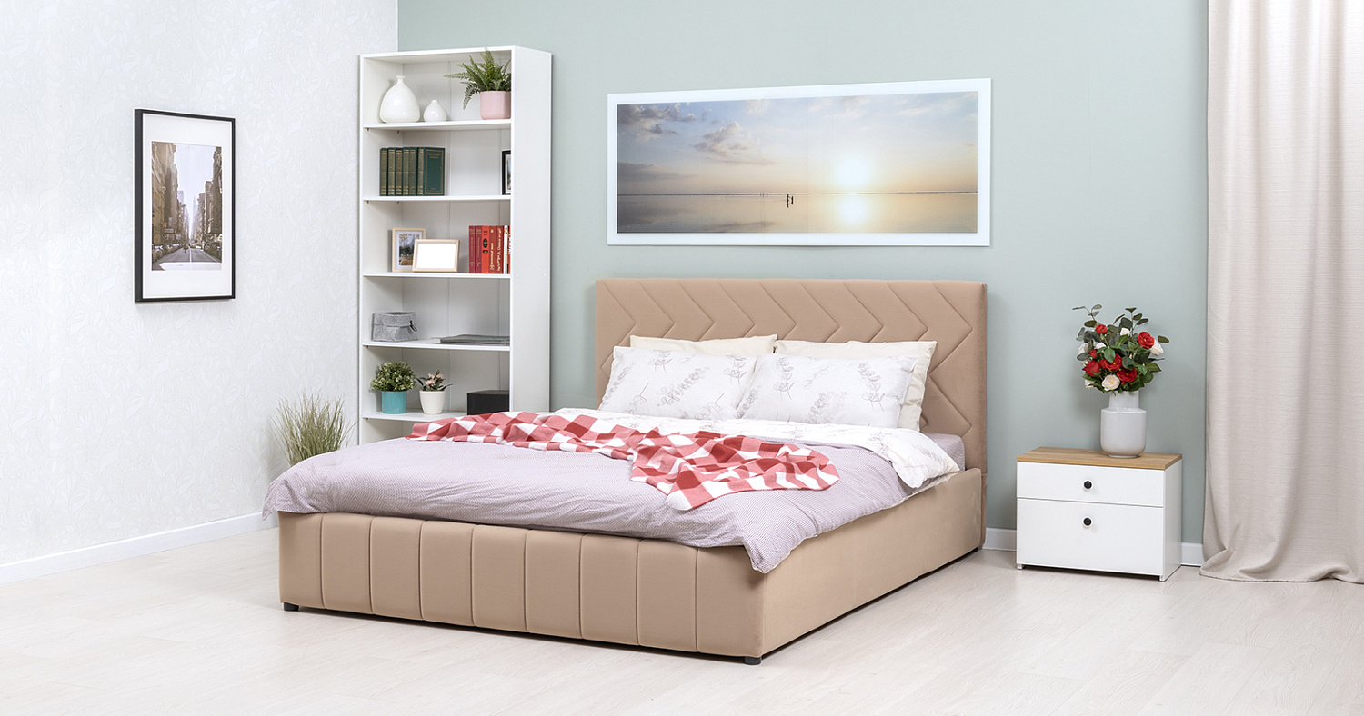 Кровать Милана 1600*2000 Tenerife latte