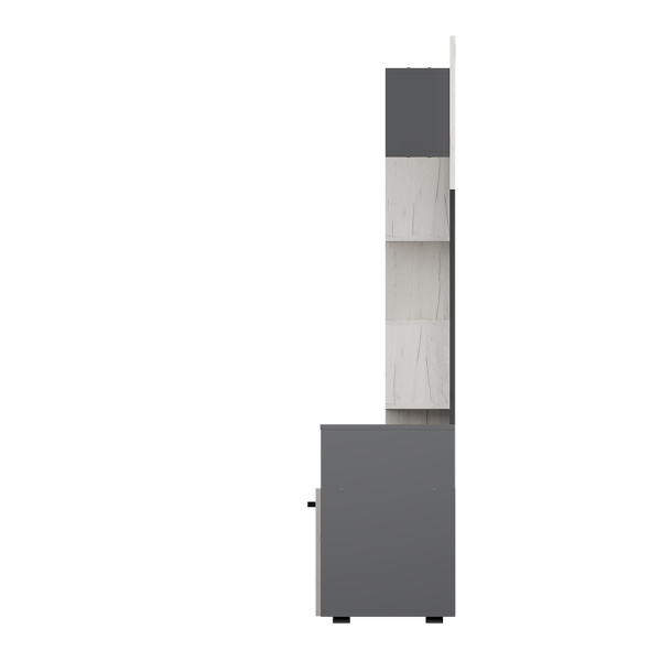 Гостиная Евро графит/дуб крафт белый