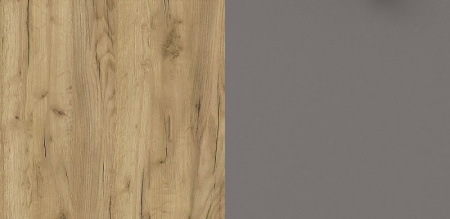 Сити Шкаф ШР-3 с ящиками Серый Графит/Дуб Крафт Золотой