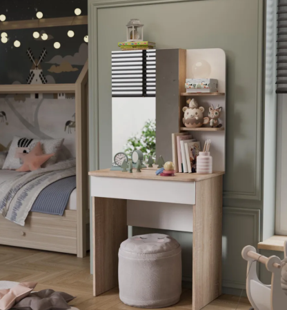 Стол туалетный Майя Дуб сонома/Белый ясень