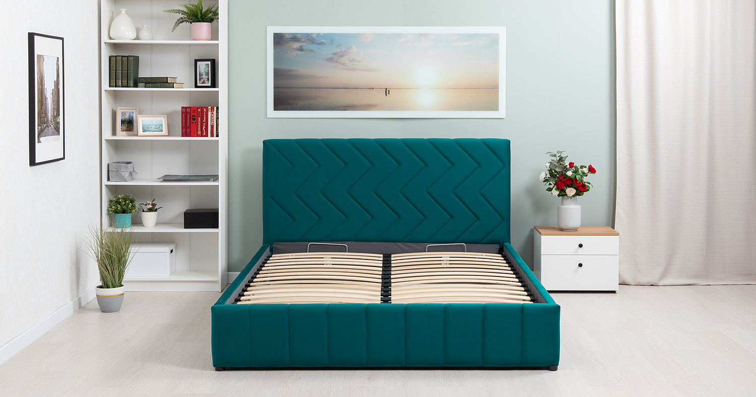 Кровать Милана 1600*2000 Tenerife izumrud