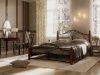 Кровать Фортуна 1 140*200 (с основанием) черный/махагон