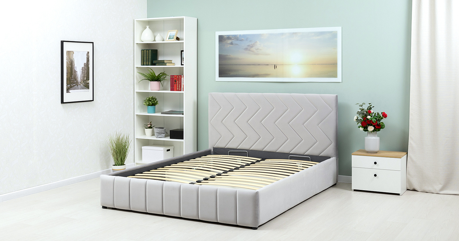 Кровать Милана 1600*2000 Tenerife silver