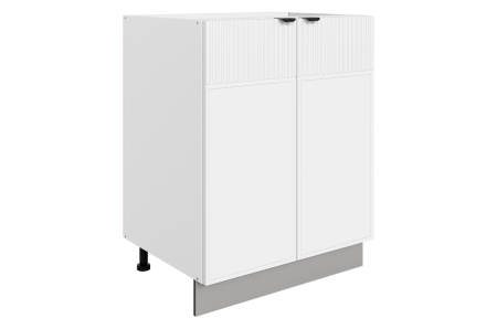 БАРИСТА Шкаф рабочий L600 2 дв гл.Белый