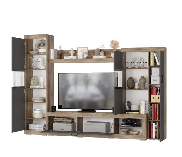 Гостиная Тесла ГС-01 дуб каньон/графит