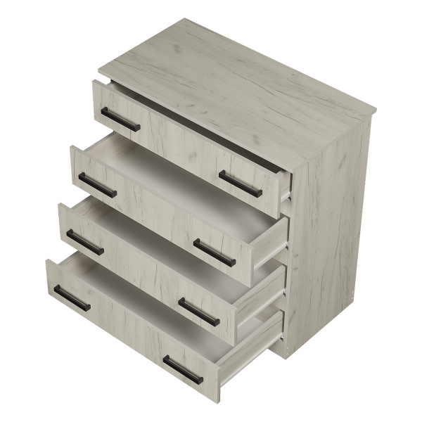 Комод Стандарт № 6  Дуб крафт белый/