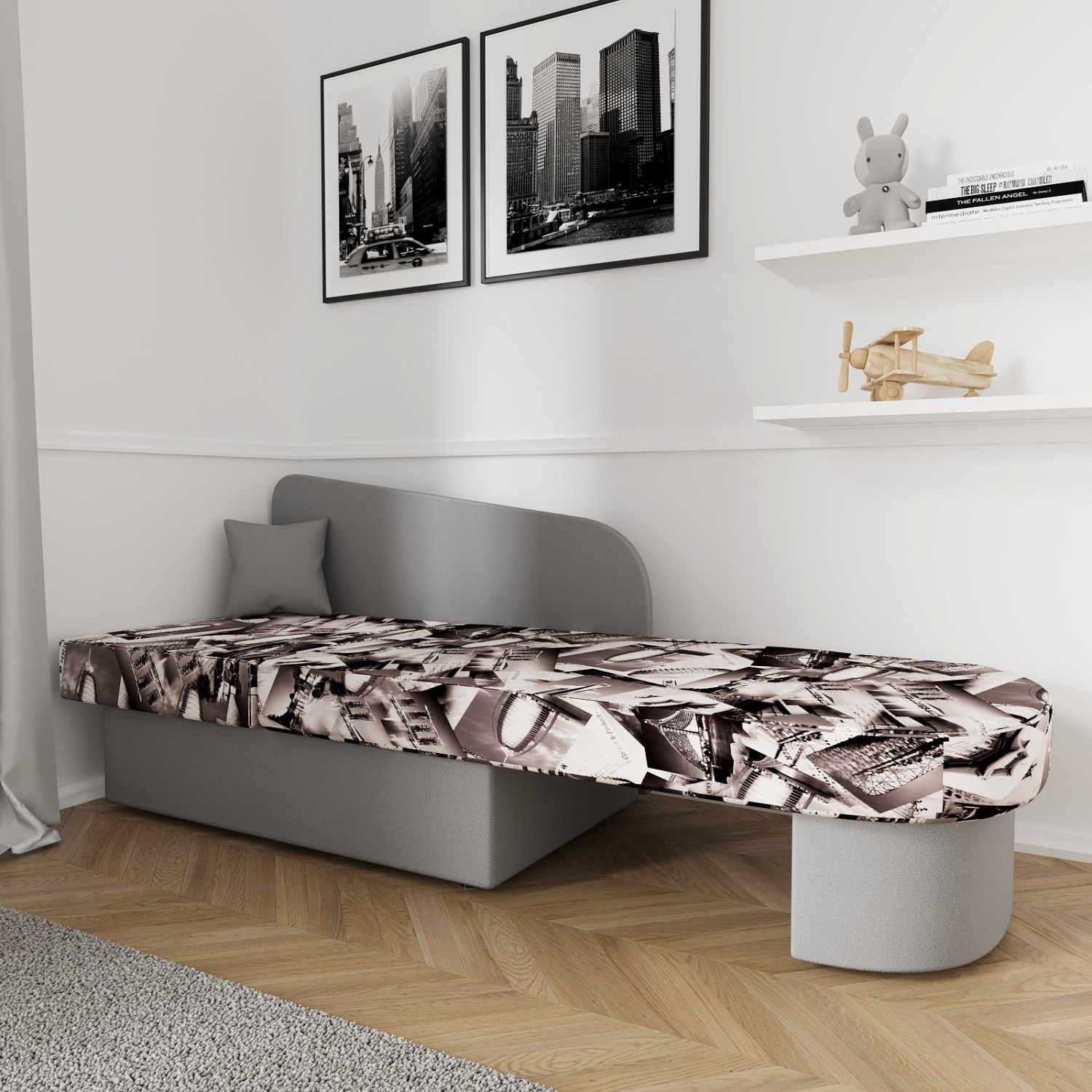 Диван-кровать "Лидер 1"  СITY MY 005 C-1 Cabrio 4  ПРАВАЯ