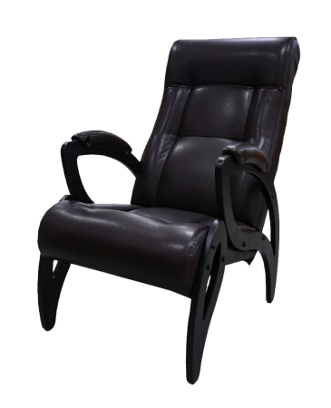 Кресло для отдыха Dondolo, Модель 51, венге, экокожа Vegas lite amber