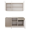 Кухонный гарнитур  №2/1 Кашемир/Дуб Латте/Дуб Мокко