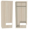 Ника Н10 Шкаф 2 дв для одежды лам.белый/дуб сонома