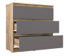 Сити Комод К-31 Серый Графит/Дуб Крафт Золотой