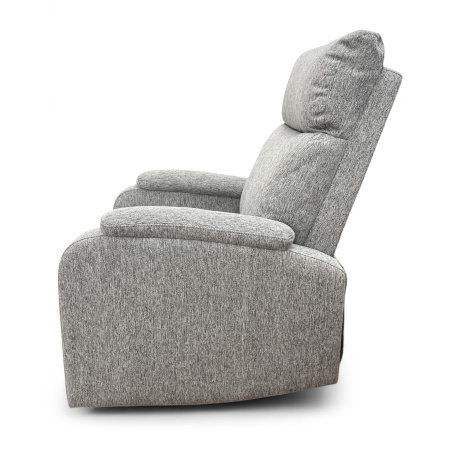 Кресло-реклайнер  YF-S 8025  ткань  белый лен, механич. реклайнер, ручн. управление