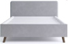 Кровать Ванесса (18) 160*200 Светло-серый
