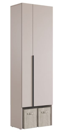 Баско Прихожая Шкаф двухдверный L600, (600х349х1950) /Кашемир