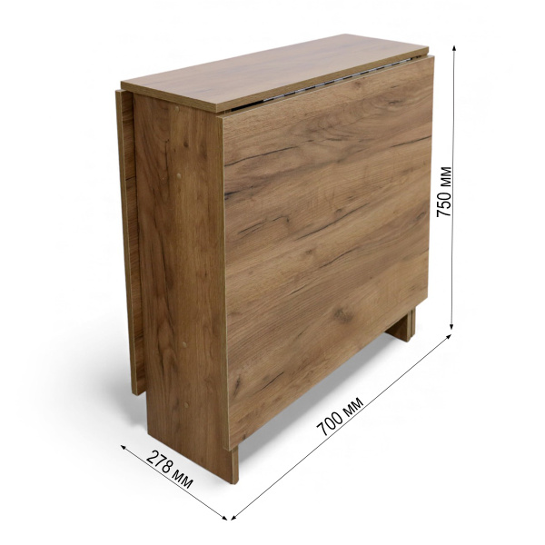 Стол с трансф. крышками БН-204 Дуб крафт табачный 1500*700
