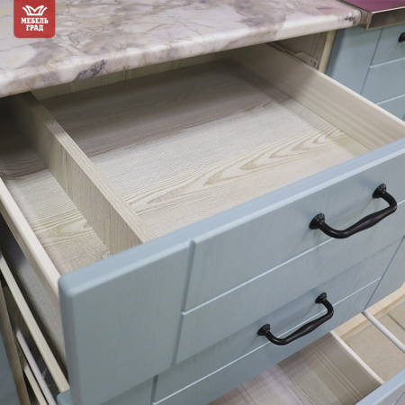 Кухонный гарнитур Сонет сосна лофт/бирюза (столещник, без мойки) 1,8м