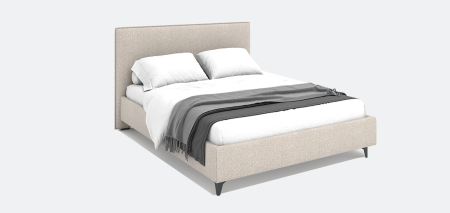 Кровать Ингрид 1600*2000 TUTOR PEBBLE 
