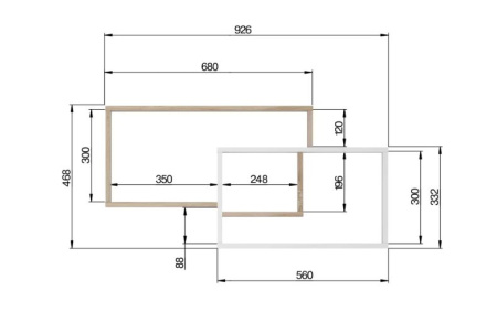 Полка "Алекс" Дуб Сонома / Белый