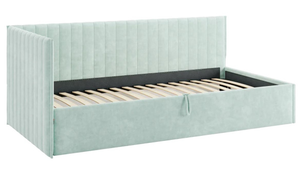 Кровать Твикс  (Тахта)  с подъёмным механизмом 90х200 см мята(велюр)