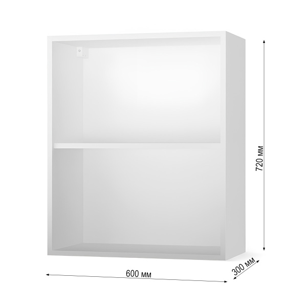 НОВА  Корпус шкафа настенного 2-х дверного 600 / Белый