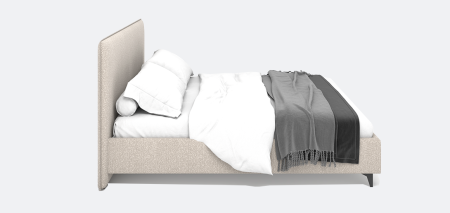 Кровать Ингрид 1600*2000 TUTOR PEBBLE 