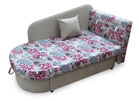 Диван-кровать "Лидер 1" OWL pink /Cabrio 3  ЛЕВАЯ 