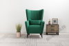 Кресло "Феличе" Арт. ТК 529 Velutto 33 (темно-зеленый малахитовый)