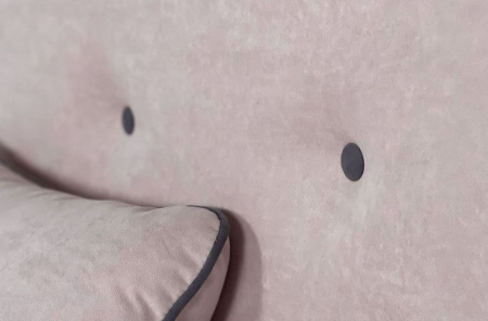 Кровать с основанием Лео 90х200 см нежно-розовый/графит