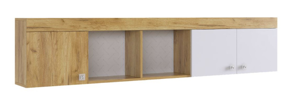 Форсаж Полка (дуб крафт золотой/белый)