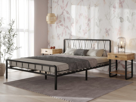 Кровать Клэр КМД 18 160*200 (с основанием) черный