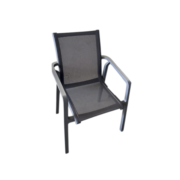 Стул Vohaw 8610 из пластика с текстиленом (Темно-серый каркас, сетка темно-серый)