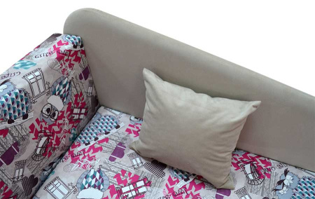 Диван-кровать "Лидер 1" OWL pink /Cabrio 3  ПРАВАЯ