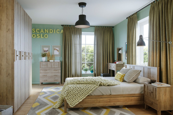 Кровать с основанием 1400*2000 Scandica Oslo 308 Кровать с основанием 1400*2000 Scandica Oslo 308