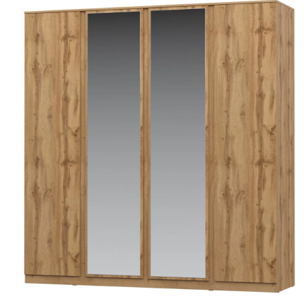 STERN Шкаф 4-х дверный с зеркалом Дуб Вотан