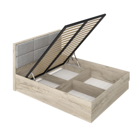 Венеция Кровать (без основания)  1600*2000 дуб Серый К.